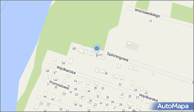 Strykowo, Spinningowa, 37, mapa Strykowo