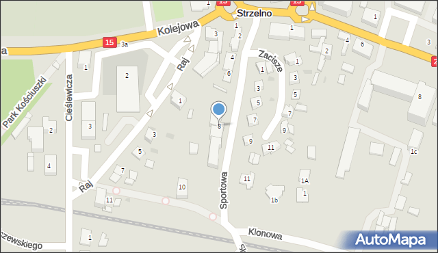 Strzelno, Sportowa, 8, mapa Strzelno