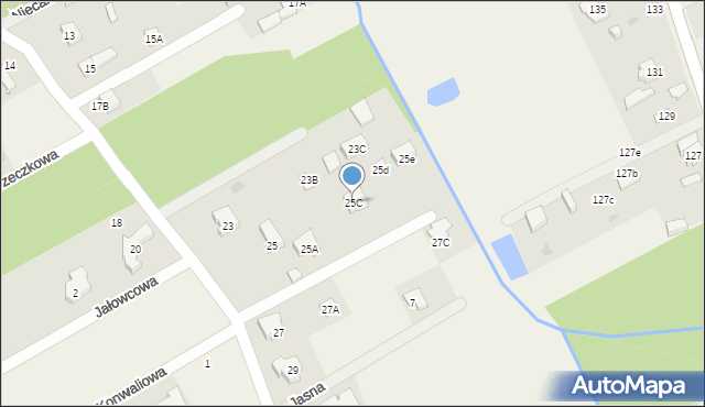 Strzeniówka, Spacerowa, 25C, mapa Strzeniówka