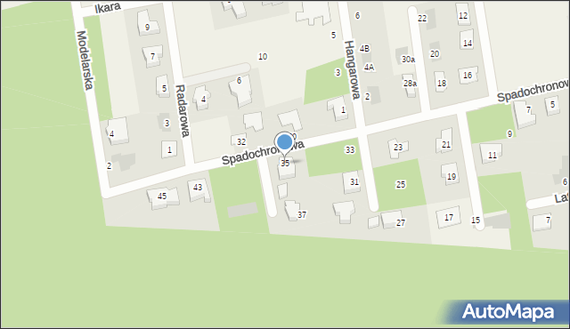 Strzyżewice, Spadochronowa, 35, mapa Strzyżewice