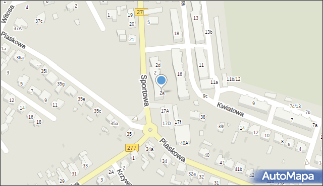 Sulechów, Sportowa, 2a, mapa Sulechów