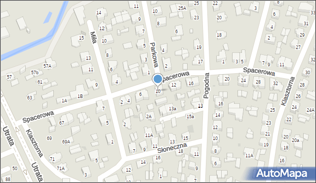 Suwałki, Spacerowa, 10, mapa Suwałk