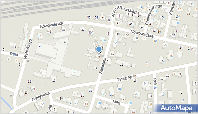 Swarzędz, Spokojna, 5, mapa Swarzędz