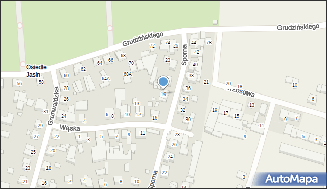 Swarzędz, Sporna, 19, mapa Swarzędz