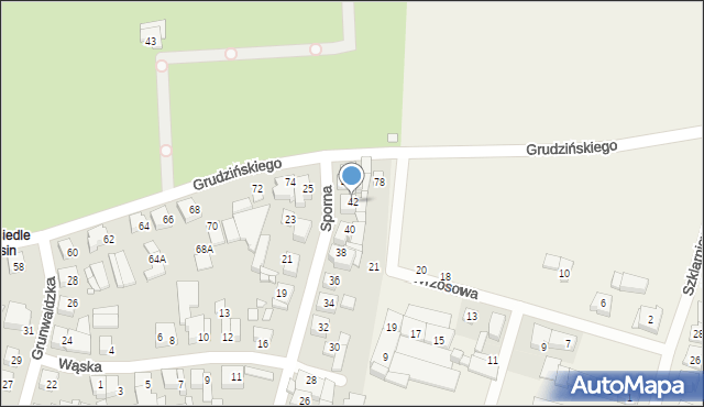 Swarzędz, Sporna, 42, mapa Swarzędz