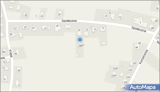 Świerczyniec, Społeczna, 15A, mapa Świerczyniec