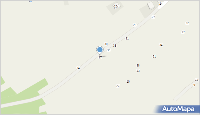 Świnna, Spacerowa, 37, mapa Świnna