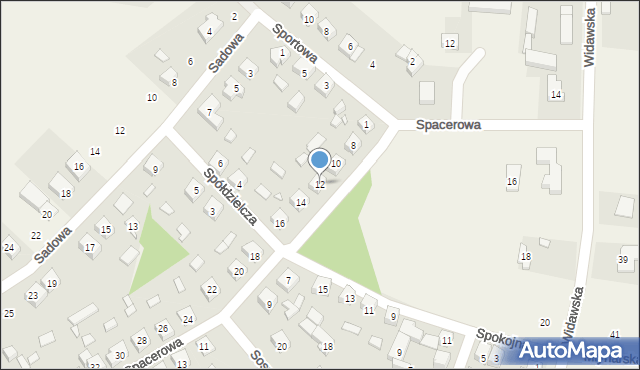 Szadkowice-Ogrodzim, Spacerowa, 12, mapa Szadkowice-Ogrodzim