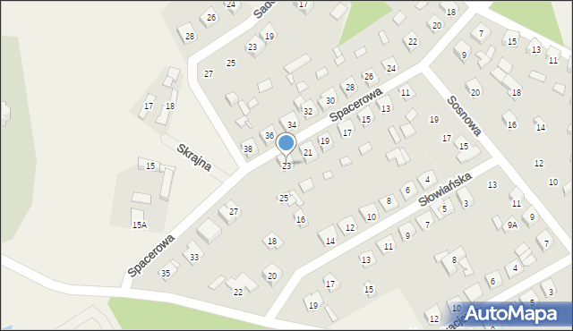 Szadkowice-Ogrodzim, Spacerowa, 23, mapa Szadkowice-Ogrodzim