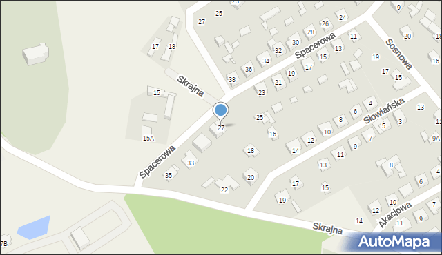 Szadkowice-Ogrodzim, Spacerowa, 27, mapa Szadkowice-Ogrodzim