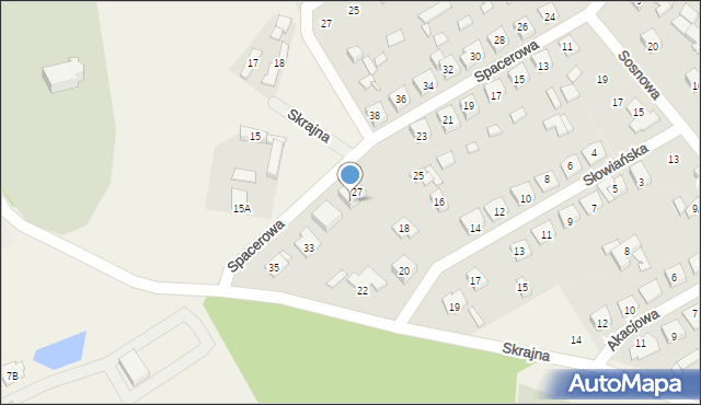 Szadkowice-Ogrodzim, Spacerowa, 29, mapa Szadkowice-Ogrodzim
