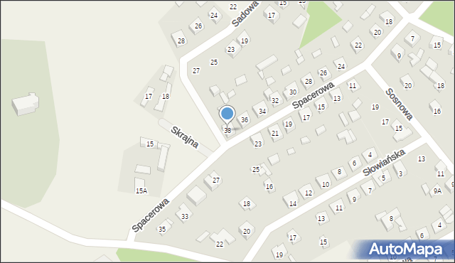 Szadkowice-Ogrodzim, Spacerowa, 38, mapa Szadkowice-Ogrodzim