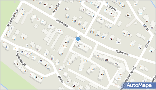 Szamotuły, Sportowa, 24A, mapa Szamotuły