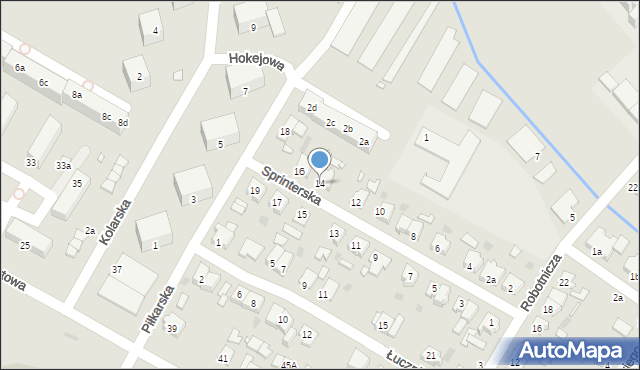 Szamotuły, Sprinterska, 14, mapa Szamotuły