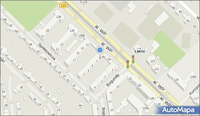 Szczecin, Spółdzielcza, 9, mapa Szczecina