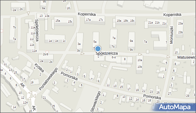 Szczecinek, Spółdzielcza, 2, mapa Szczecinek