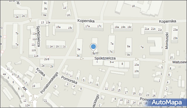 Szczecinek, Spółdzielcza, 5b, mapa Szczecinek