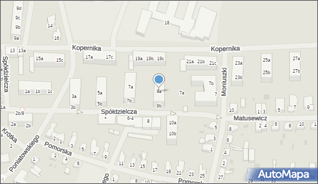 Szczecinek, Spółdzielcza, 9a, mapa Szczecinek