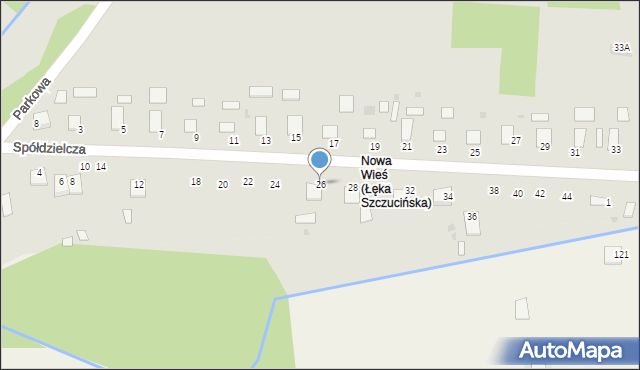 Szczucin, Spółdzielcza, 26, mapa Szczucin