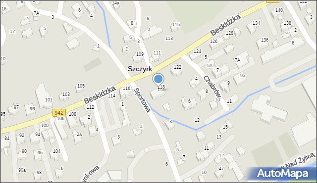 Szczyrk, Sportowa, 1, mapa Szczyrk