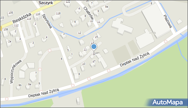 Szczyrk, Sportowa, 12, mapa Szczyrk