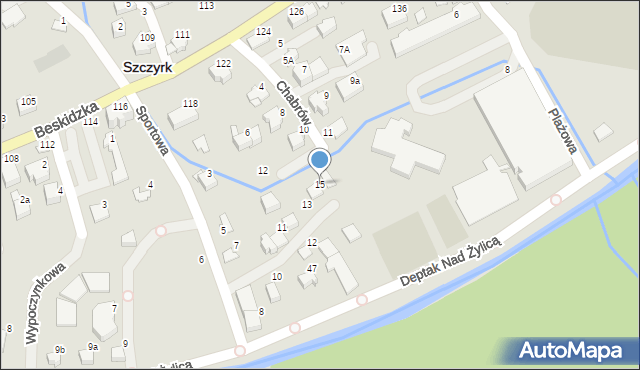 Szczyrk, Sportowa, 15, mapa Szczyrk