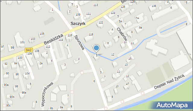 Szczyrk, Sportowa, 3, mapa Szczyrk