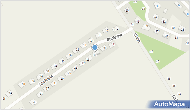 Szczytniki, Spokojna, 11, mapa Szczytniki