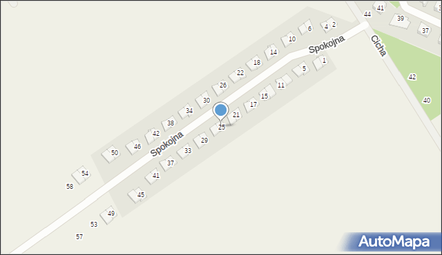 Szczytniki, Spokojna, 25, mapa Szczytniki