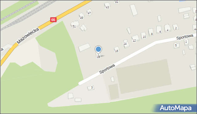 Szepietowo, Sportowa, 18, mapa Szepietowo