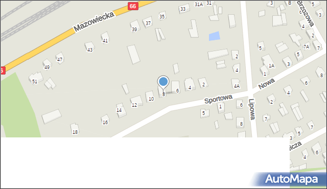 Szepietowo, Sportowa, 8, mapa Szepietowo