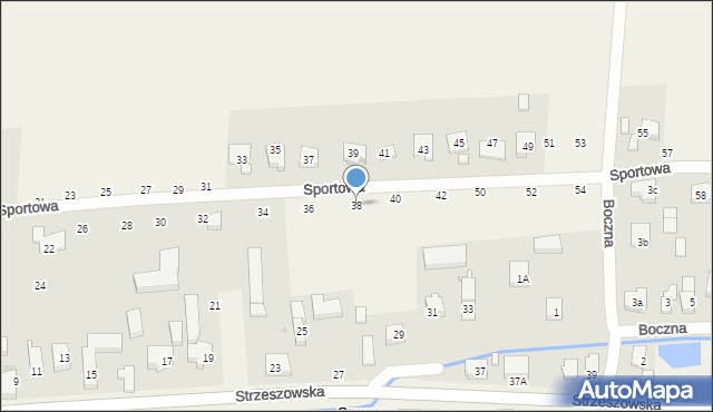 Szewce, Sportowa, 38, mapa Szewce