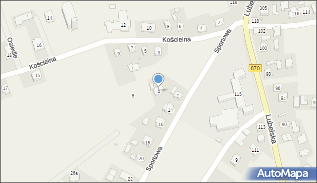 Szówsko, Sportowa, 4, mapa Szówsko