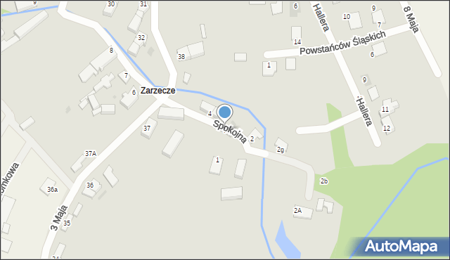 Szprotawa, Spokojna, 3, mapa Szprotawa