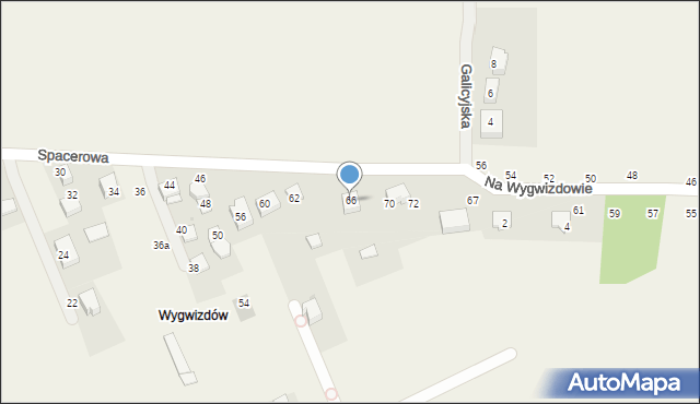 Szyce, Spacerowa, 66, mapa Szyce