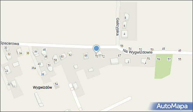 Szyce, Spacerowa, 70, mapa Szyce