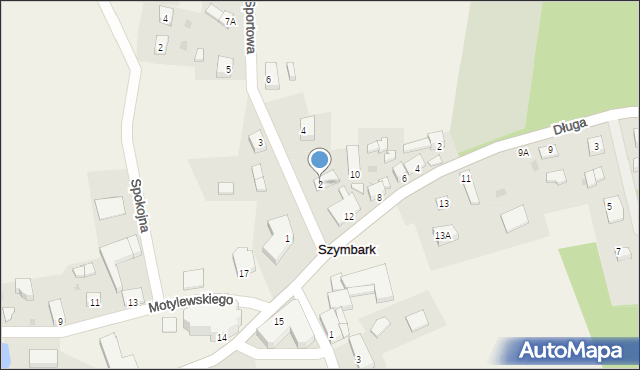 Szymbark, Sportowa, 2, mapa Szymbark