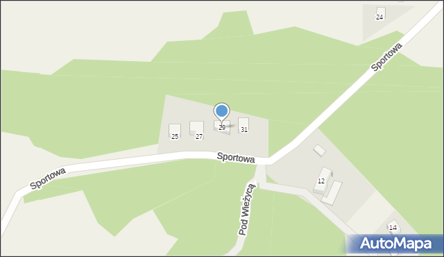 Szymbark, Sportowa, 29, mapa Szymbark