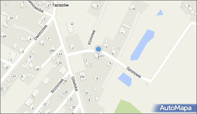 Taciszów, Sportowa, 4, mapa Taciszów