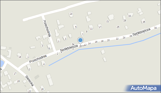 Tarnobrzeg, Spółdzielcza, 10, mapa Tarnobrzegu