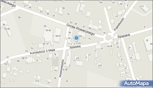 Tomaszów Mazowiecki, Spalska, 5, mapa Tomaszów Mazowiecki