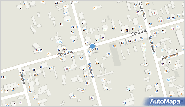 Tomaszów Mazowiecki, Spalska, 54, mapa Tomaszów Mazowiecki