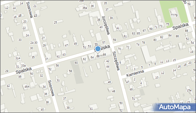 Tomaszów Mazowiecki, Spalska, 66, mapa Tomaszów Mazowiecki
