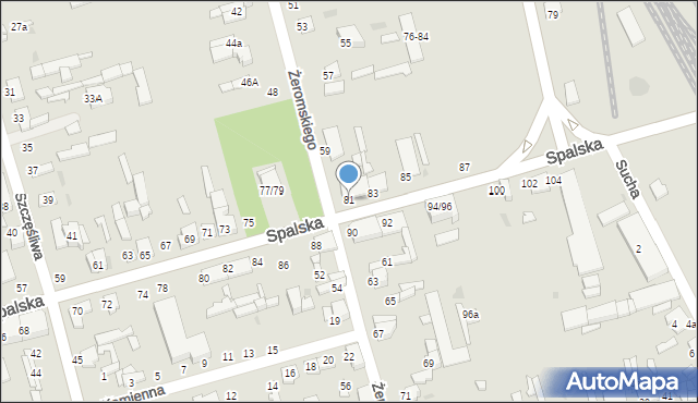 Tomaszów Mazowiecki, Spalska, 81, mapa Tomaszów Mazowiecki