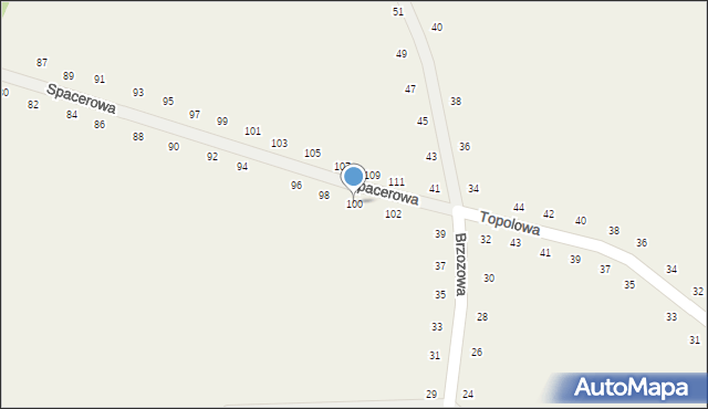 Tomaszowice, Spacerowa, 100, mapa Tomaszowice