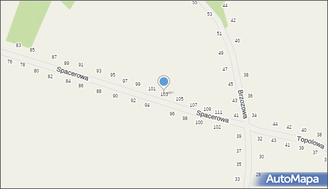 Tomaszowice, Spacerowa, 103, mapa Tomaszowice