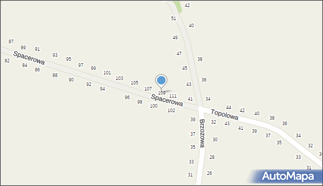 Tomaszowice, Spacerowa, 109, mapa Tomaszowice