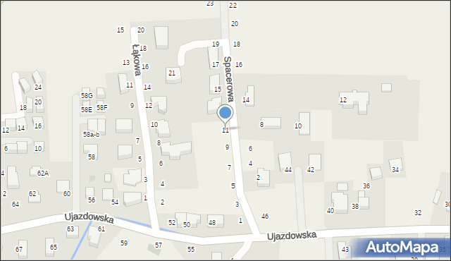 Tomaszowice, Spacerowa, 11, mapa Tomaszowice