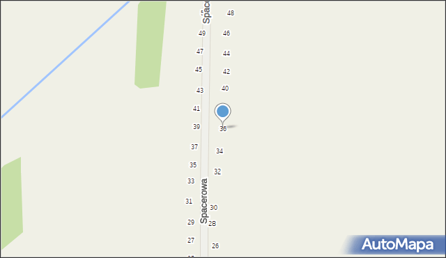 Tomaszowice, Spacerowa, 36, mapa Tomaszowice