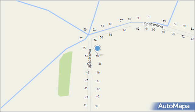 Tomaszowice, Spacerowa, 50, mapa Tomaszowice